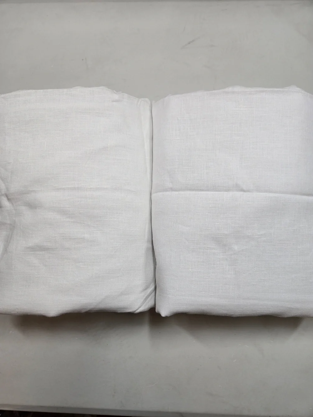 NWOT QUINCE Set Of 2 48x84 European Linen True Blackout Curtains White 9371
